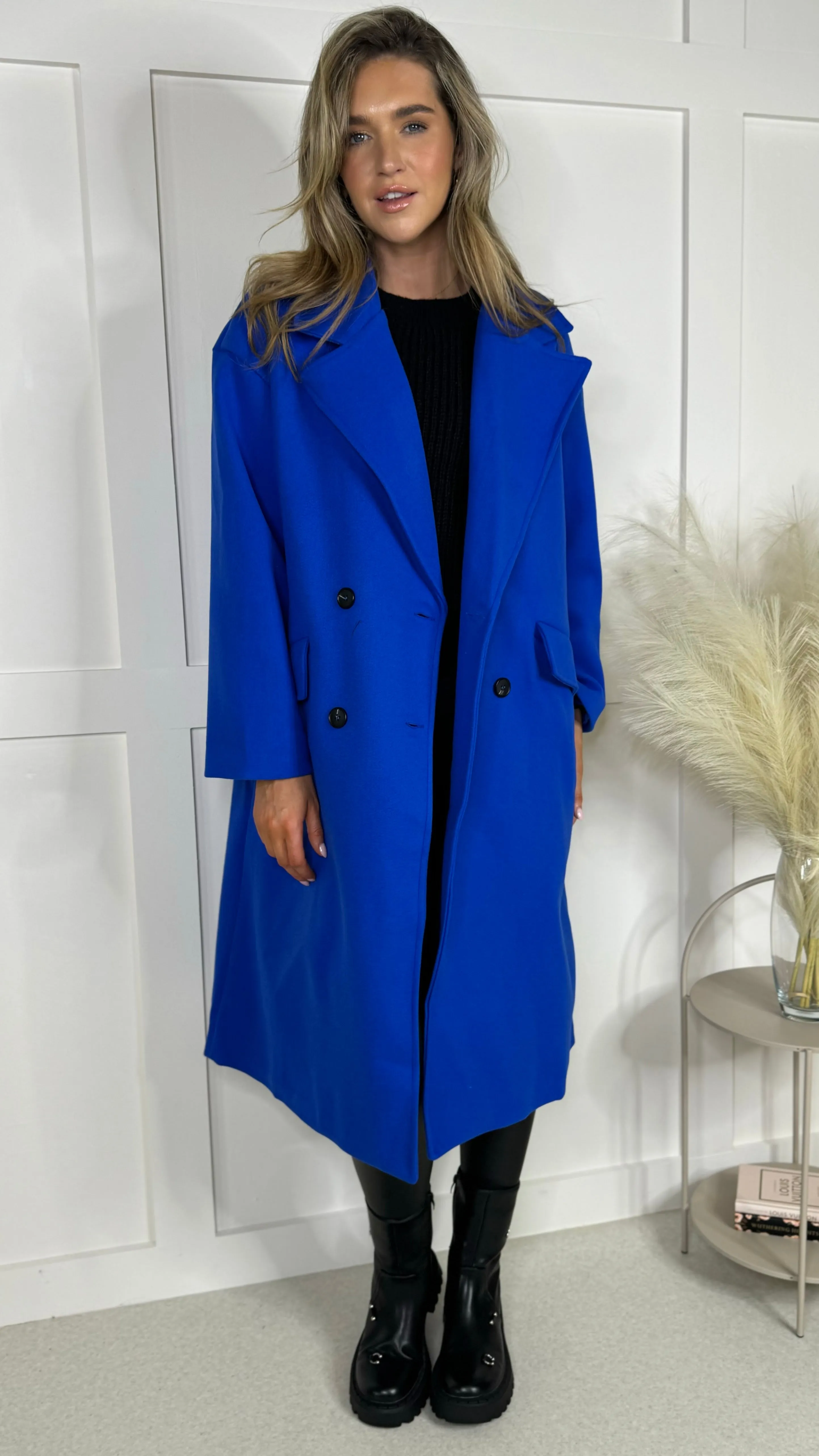 Arielle Blue Oversized Coat