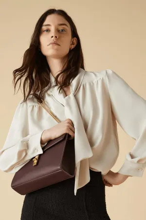 Emme Risico 2351160838200 Beige Tie Neck Blouse
