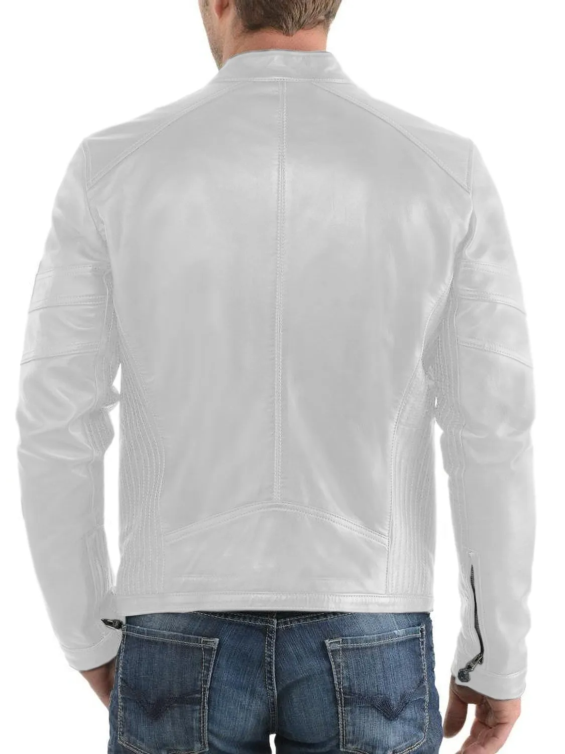 Leather Jackets Hub Mens Genuine Lambskin Leather Jacket (Black, Fencing Jacket) - 1501320